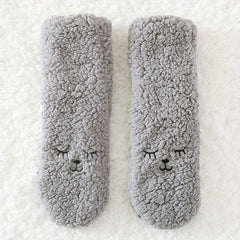 Cozy Fuzzy Socks Non Slip Women's Mid Tube Stockings