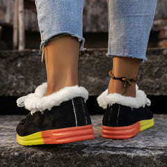 Women's Non slip Snow Shoes Comfortable Winter Warm Flat Shoes