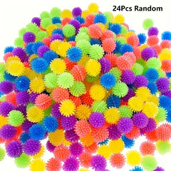 24pcs TPR Soft Plastic Relax Balls Multicolor Sensory Fidget Toys for Kids