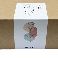 50pcs Thank You Sealing Stickers Rectangle for Packaging Box