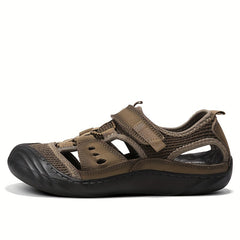 Men's Leather Non slip Sandals Quick Dry Beach Shoes