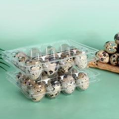 12pcs Quail Egg Packaging Box PET Plastic Holder