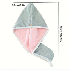 Soft Hair Drying Cap Double layer Thickened Hair Towel