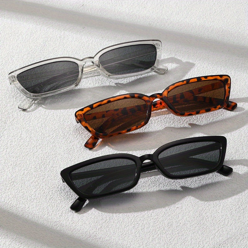 3 Pairs Cat Eye Sunglasses Rectangle UV400 Sun Shades for Summer