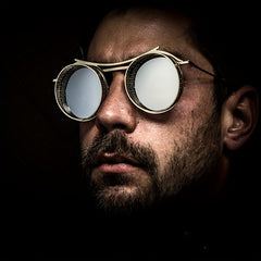 Round Frame Steampunk Men's Sunglasses