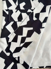 Geometric Print Lapel Collar Blazer