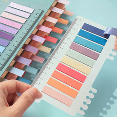 1200pcs Sticky Book Tabs Colorful Writable Transparent Sticky Notes