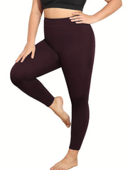 Solid High Waist Tummy Control Yoga Leggings