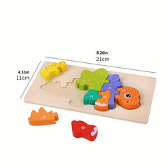 Wooden 3D Puzzle for Kids - Cognitive Early Education Toy