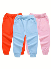 3pcs Boys Casual Solid Long Pants Spring Autumn Kids Clothing