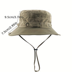 Solid Fisherman Hat For Men Outdoor Travel Sun Hat