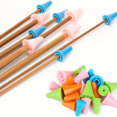 32pcs Knitting Needle Point Protectors 2 Sizes Stoppers for Craft Quilting DIY