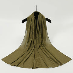 Embossed Cashew Flower Men's Hijab Long Scarf