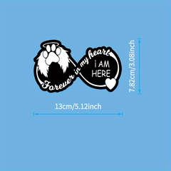 Forever in My Heart Puppy & Angel Wings Vinyl Sticker for Pet Loss