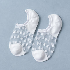 Crystal Glass Socks Lightweight Ankle Socks Women's Stockings