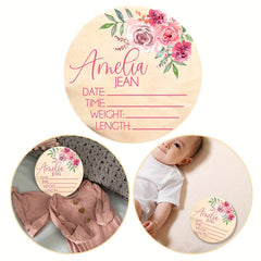 Wooden Birth Announcement Sign Baby Announcement Sign Newborn Sign