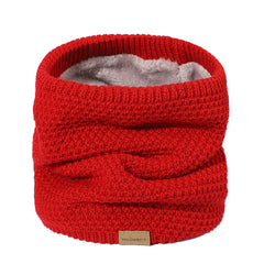 Men's Thick Fleece Knitted Scarf for Outdoor Warmth