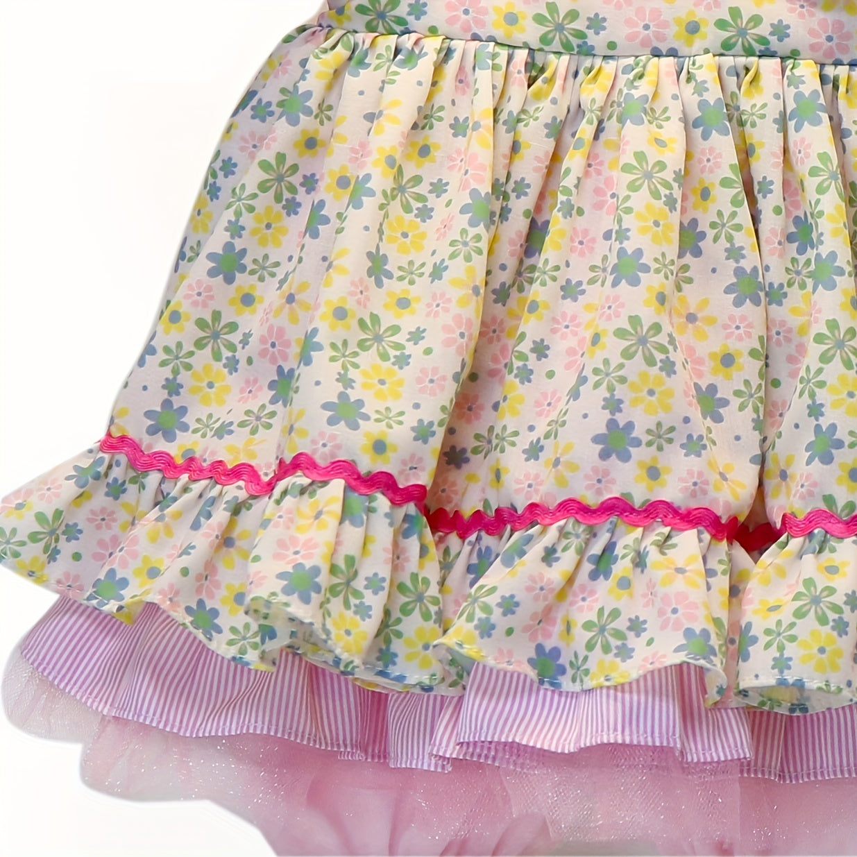 Toddler Time Baby Outfit For 63.5 Cm Baby Dolls Dress Pastel Floral Print