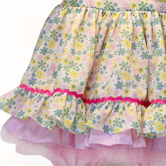 Toddler Time Baby Outfit For 63.5 Cm Baby Dolls Dress Pastel Floral Print