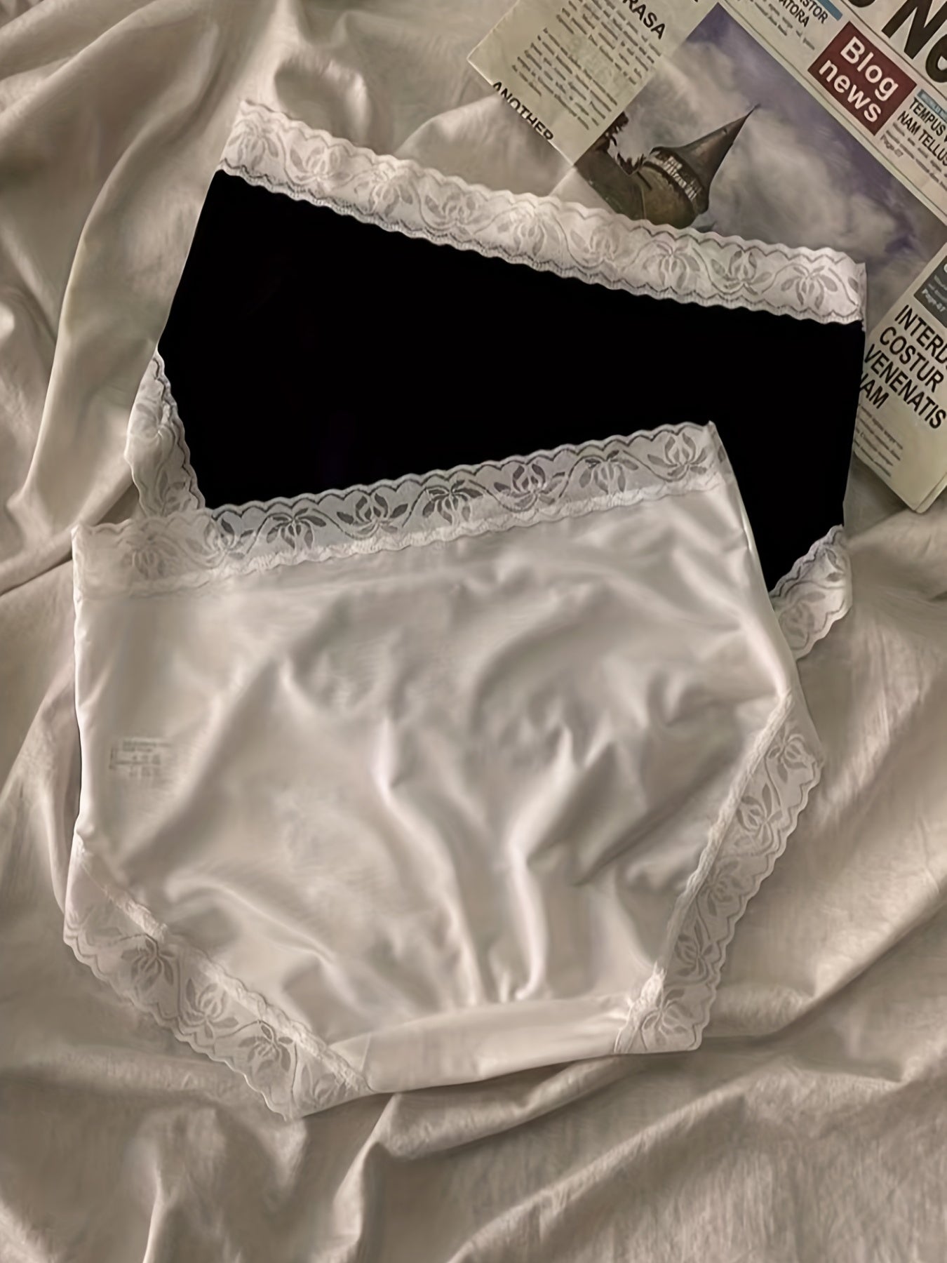3pcs Lace Briefs Comfy Stretchy Panties Women's Lingerie