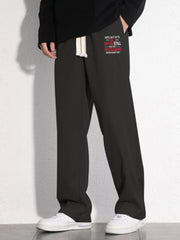 Men's Casual Loose Fit Stretch Waist Drawstring Pants