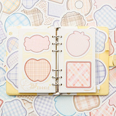 100 Sheets Cartoon Plaid Stripes Note Paper DIY Material