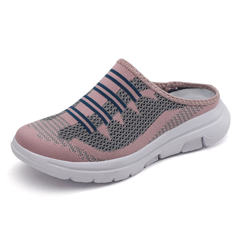 Mesh Breathable Slip on Shoes Contrast Soft Slippers Women's Footwear