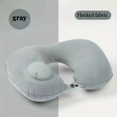 Inflatable U-Shaped Car Neck Pillow for Travel and Office Use