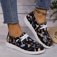 Women's Outdoor Skate Shoes Lightweight Sole Fabric Rabbit Butterfly Pattern
