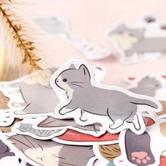 45pcs Cat Diary Album Decorative Sealing Stickers DIY Stickers