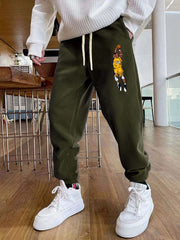 Basketball Player Pattern Joggers Men's Casual Loose Fit Street Style Sweatpants