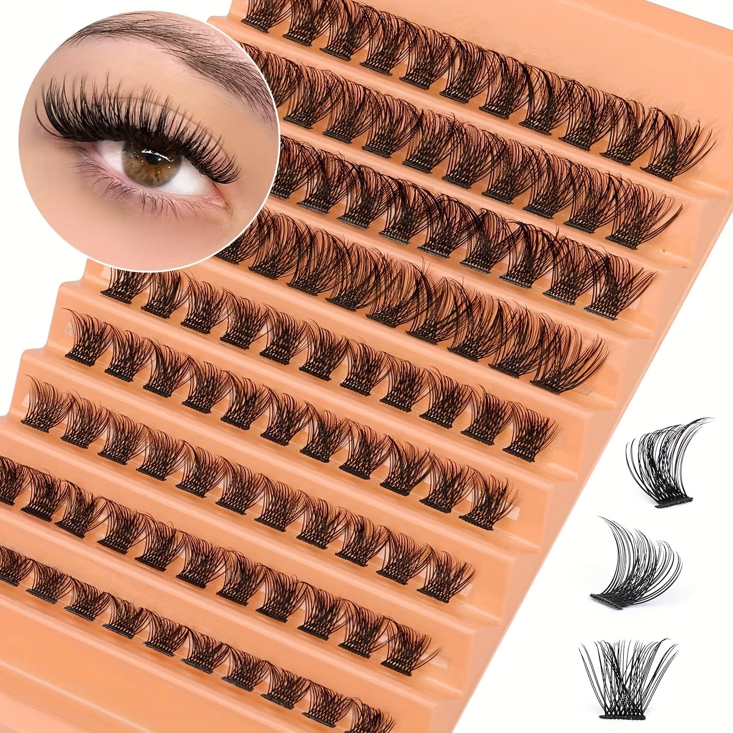 Cluster Lashes Wispy D Curling Eyelash Extensions 10-16mm DIY Lash Extensions