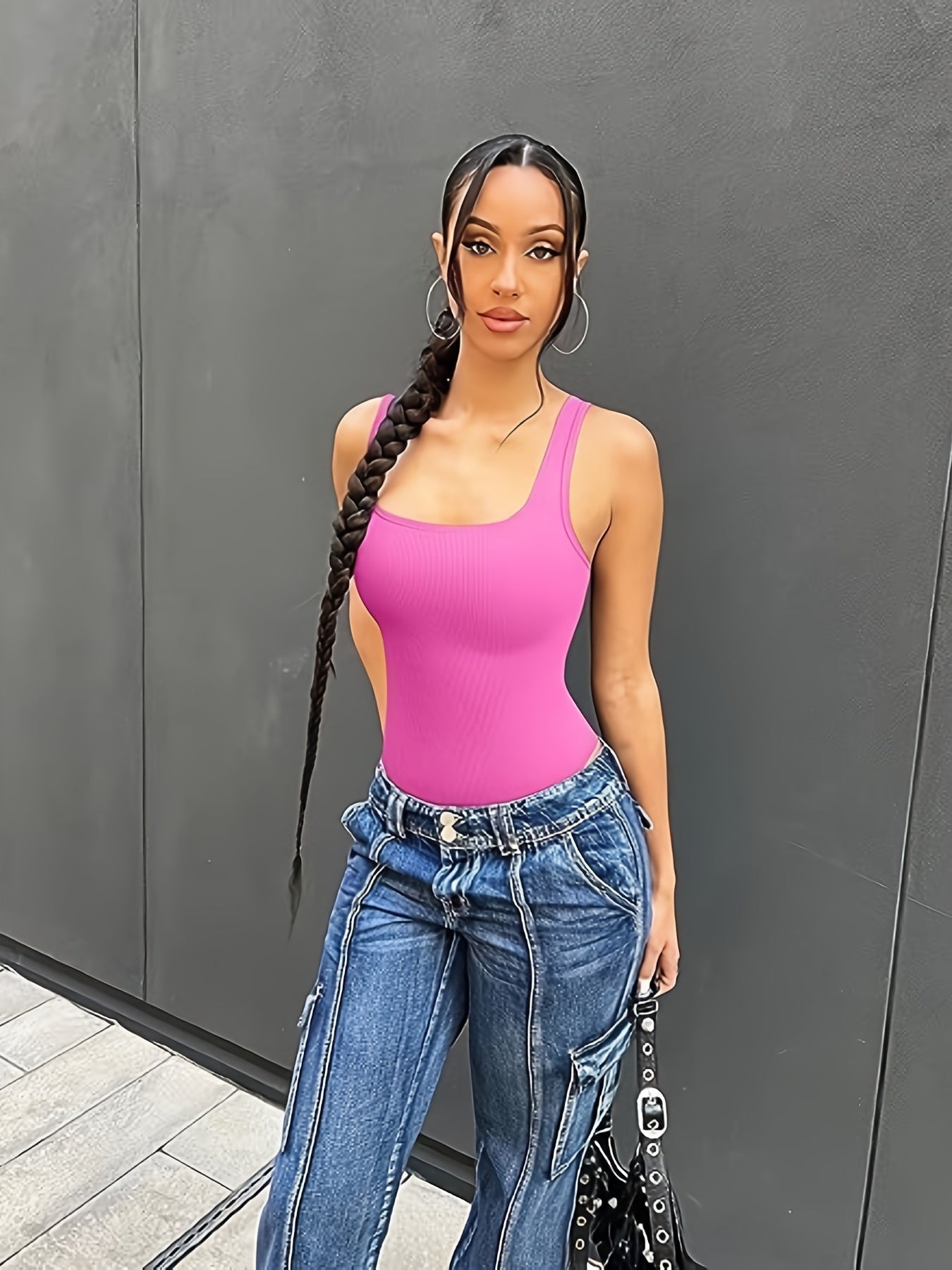 Square Neck Tight Suspender Jumpsuits Sports Fitness Yoga Running