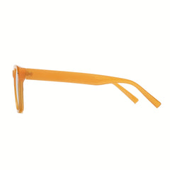 OUWEN Small Square Polarized Sunglasses Men Retro Sun Glasses UV400 Orange
