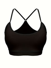 3pcs Yoga Sets Cami Sports Bra High Waist Running Shorts Women's Activewear