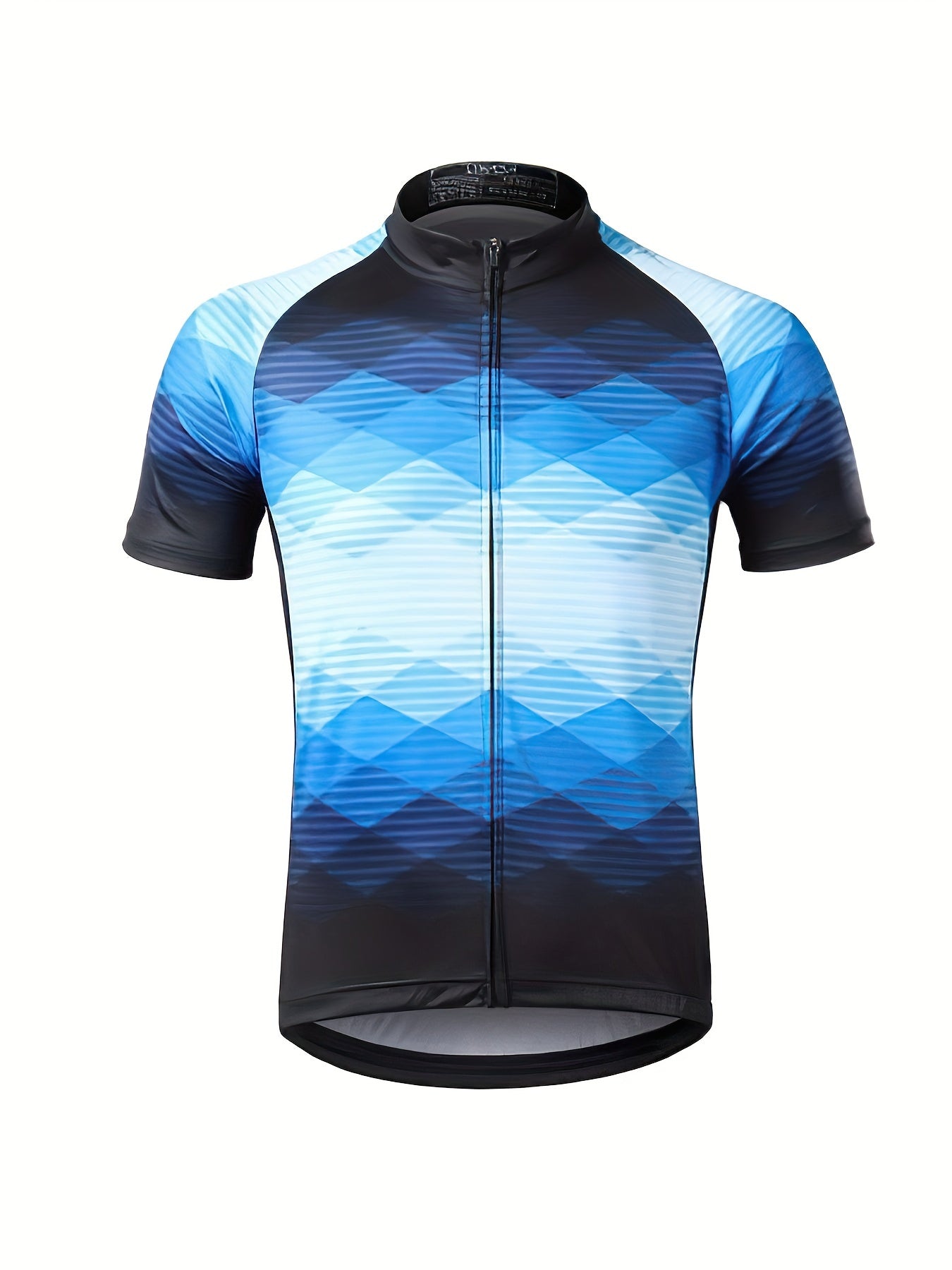 Men's Cycling Jersey Gradient Geometric Graphic Short Sleeves Shirt