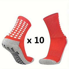 Men's Mid Crew Sport Socks Non Slip Shock Absorption