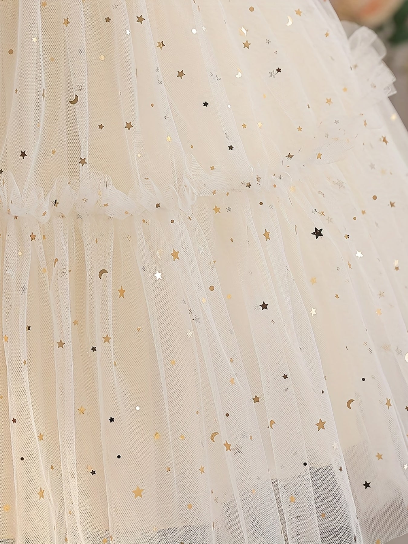 Princess Dress Gypsophila Print Puffy Skirt Girls Tutu Dress