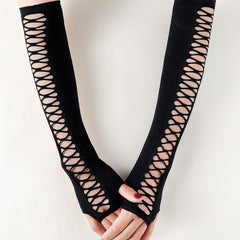 Hollow Elastic Gloves Punk Party Favor Decorations Cosplay Costumes