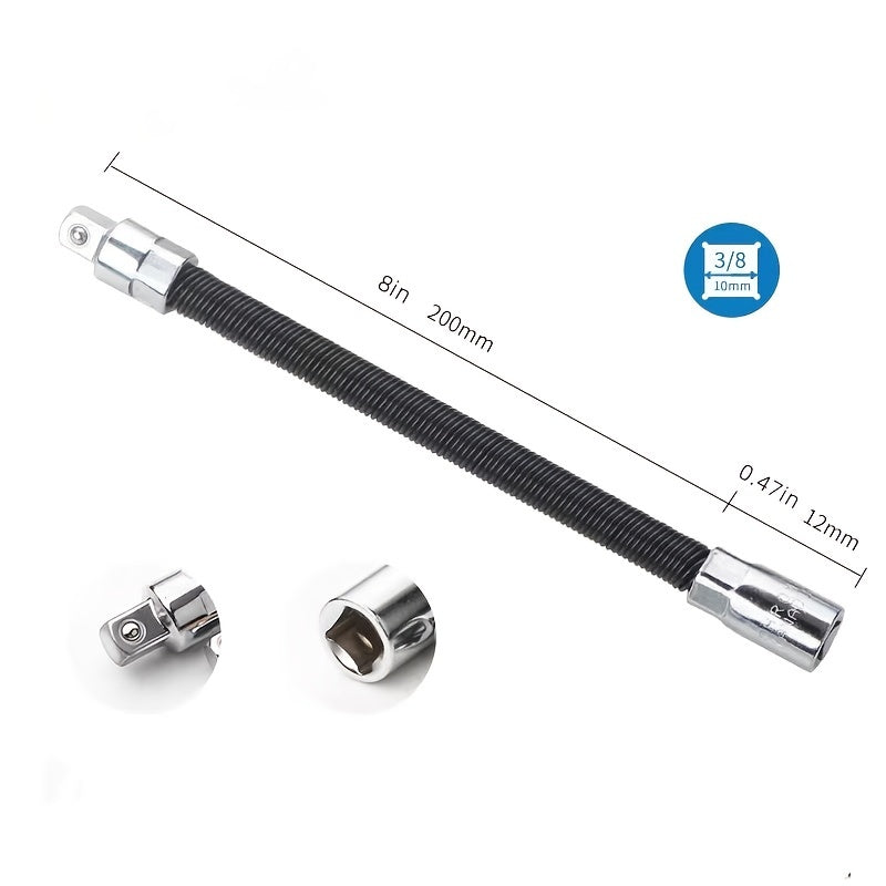 2PCS 2 54 & 7 62 Drive Flexible Socket Extension Rod Adapter