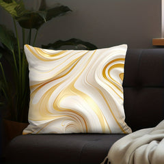 Golden Marble Flannel Pillowcase for Sofas Beds Office Chairs