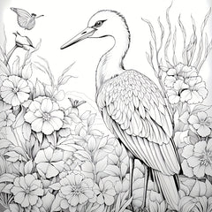 Deluxe Adult Coloring Book with Animal & Flower Designs, 20 Pages, Raccoon Cover