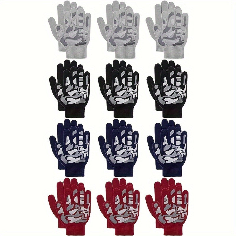 Children's Winter Warm Knitted Gloves For Boys And Girls