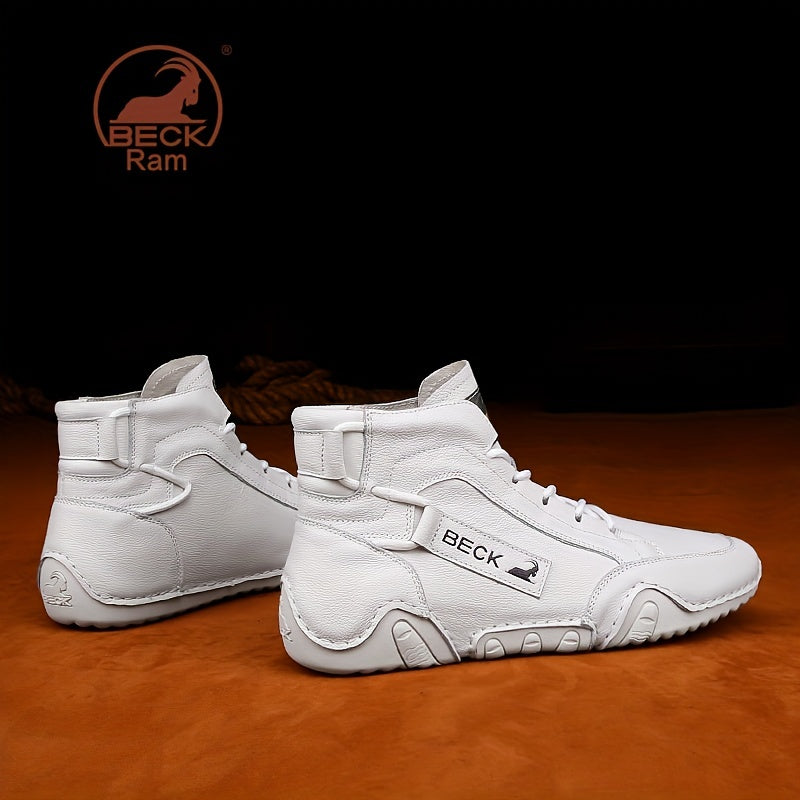 Men's Lace-up Leather Sneakers Comfortable Ankle Boots