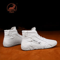Men's Lace-up Leather Sneakers Comfortable Ankle Boots