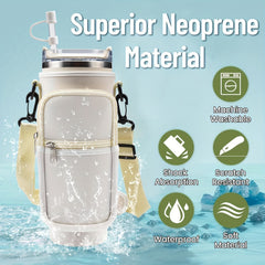 Neoprene Insulated Water Cup Holder for 40oz Tumbler Bottle Bag with Strap