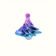 Vibrant Wind Powered Spinning Desk Ornament - Golden/Purple