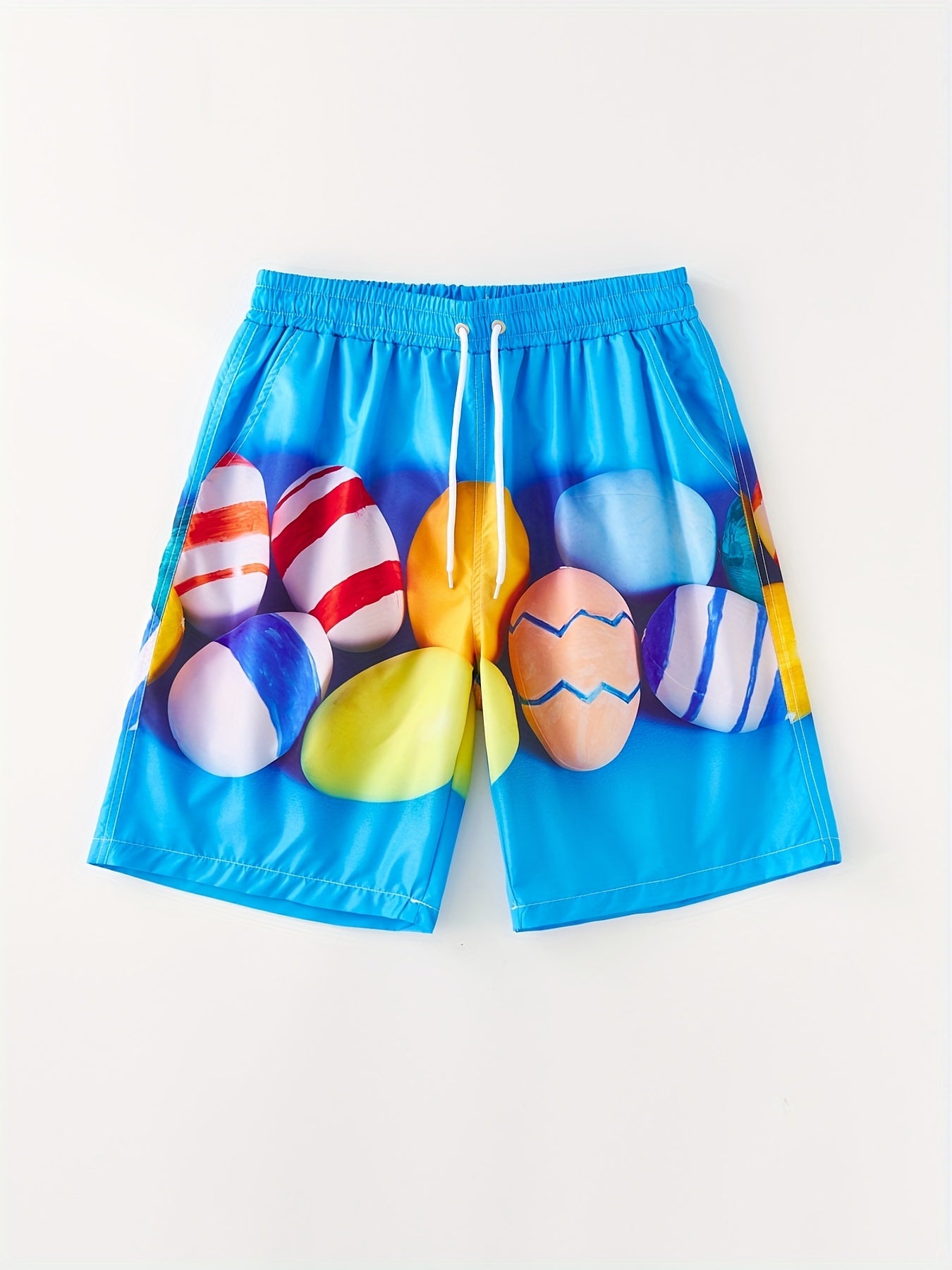 Easter Bunny Egg Print Beach Shorts Men
