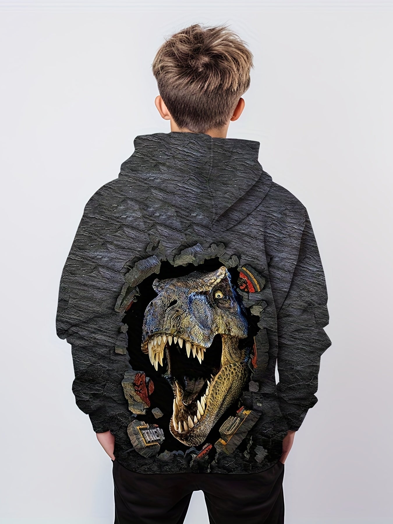 Kids Dinosaur Tyrannosaurus Hoodie 3D Print Sweatshirt Hip Hop Street Style