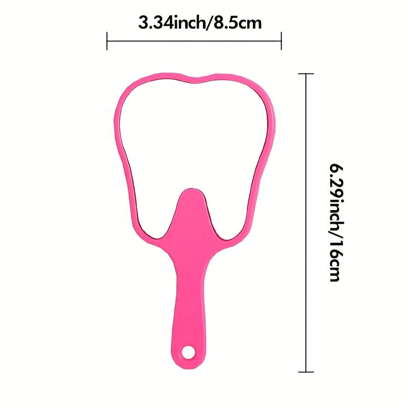 Tooth Shaped Handheld Mirror Makeup Mirror